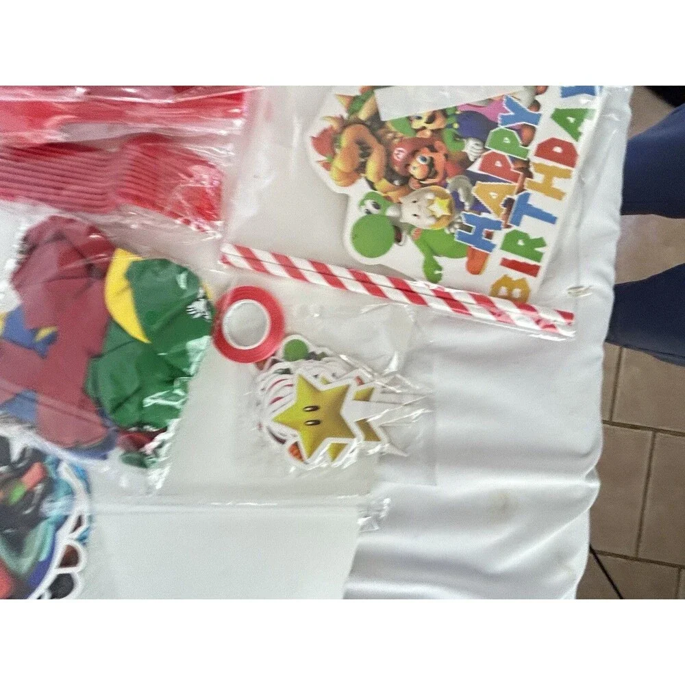 Super Mario Birthday Party Supplies Decorations Theme Celebration Kit